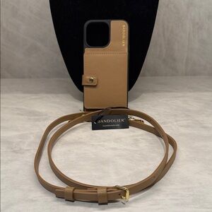Bandolier Tan Phone Case with Strap